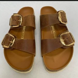 NIB Birkenstock Arizona Big Buckle Cognac Narrow Width - size 39 (US 8)
